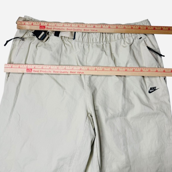 Nike Tech Pack Pants Men Large Beige Utility Cargo Zip Pockets Belted DM5547-206 - Picture 9 of 16